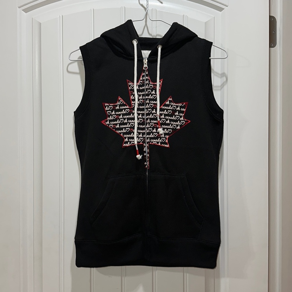 Oh Canada vest hoodie
